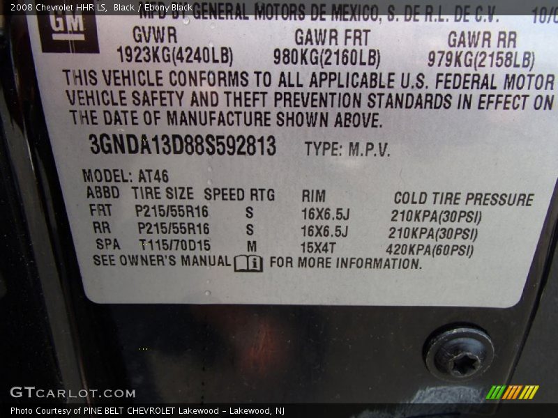 Black / Ebony Black 2008 Chevrolet HHR LS