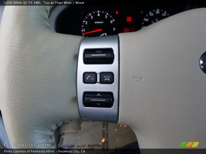 Tuscan Pearl White / Wheat 2008 Infiniti QX 56 4WD