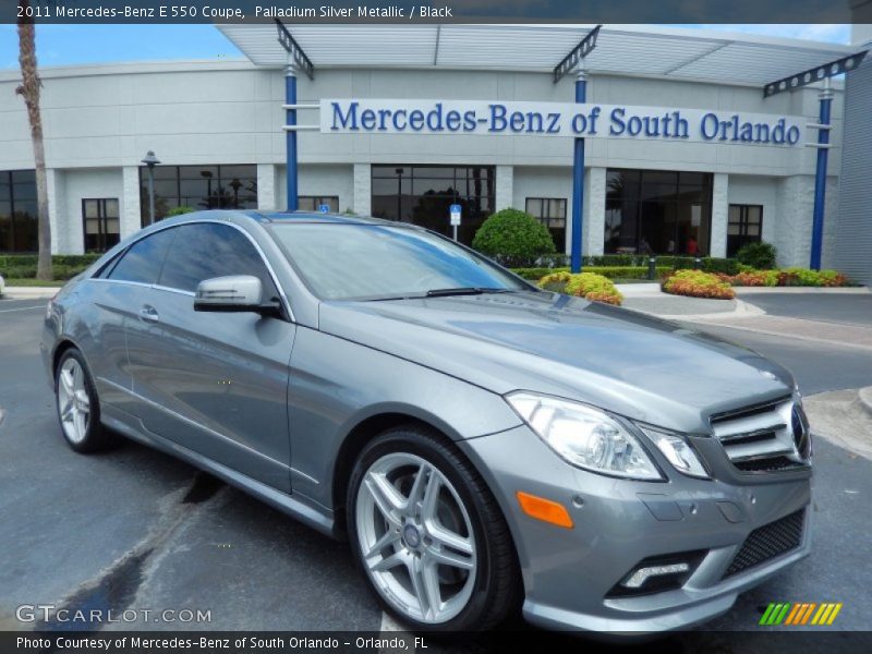 Palladium Silver Metallic / Black 2011 Mercedes-Benz E 550 Coupe