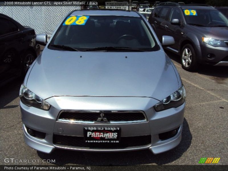 Apex Silver Metallic / Black 2008 Mitsubishi Lancer GTS