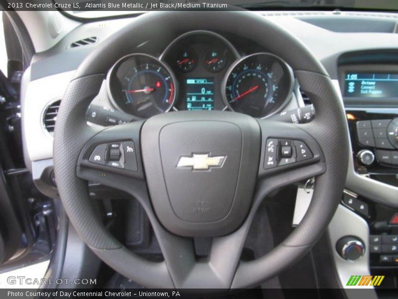 Atlantis Blue Metallic / Jet Black/Medium Titanium 2013 Chevrolet Cruze LS