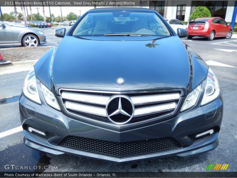 Steel Grey Metallic / Almond/Mocha 2011 Mercedes-Benz E 550 Cabriolet