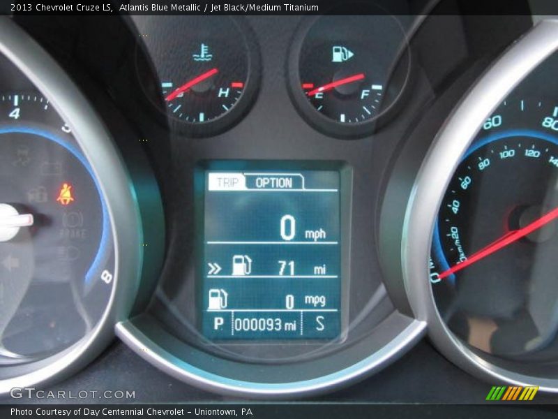 Atlantis Blue Metallic / Jet Black/Medium Titanium 2013 Chevrolet Cruze LS