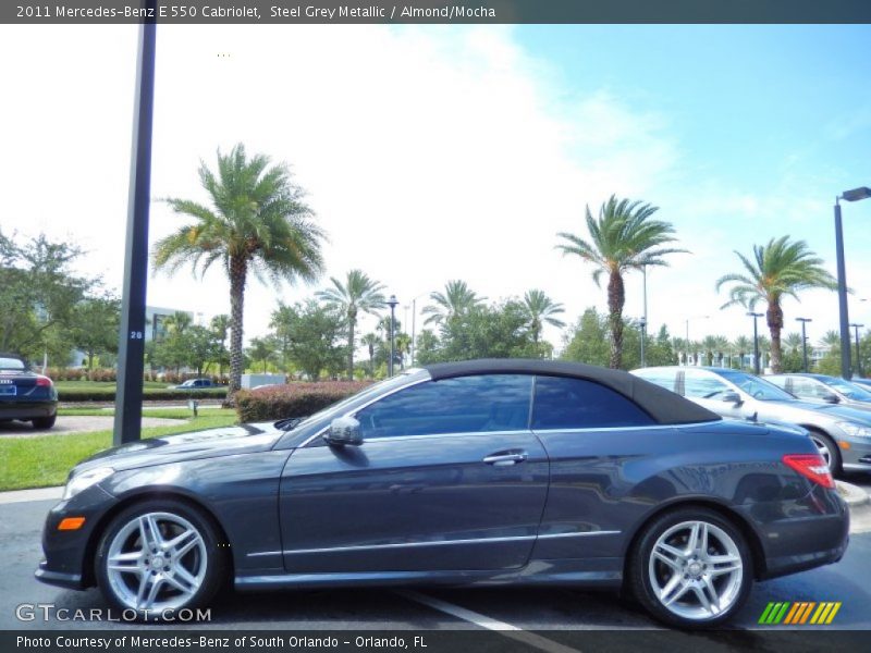 Steel Grey Metallic / Almond/Mocha 2011 Mercedes-Benz E 550 Cabriolet