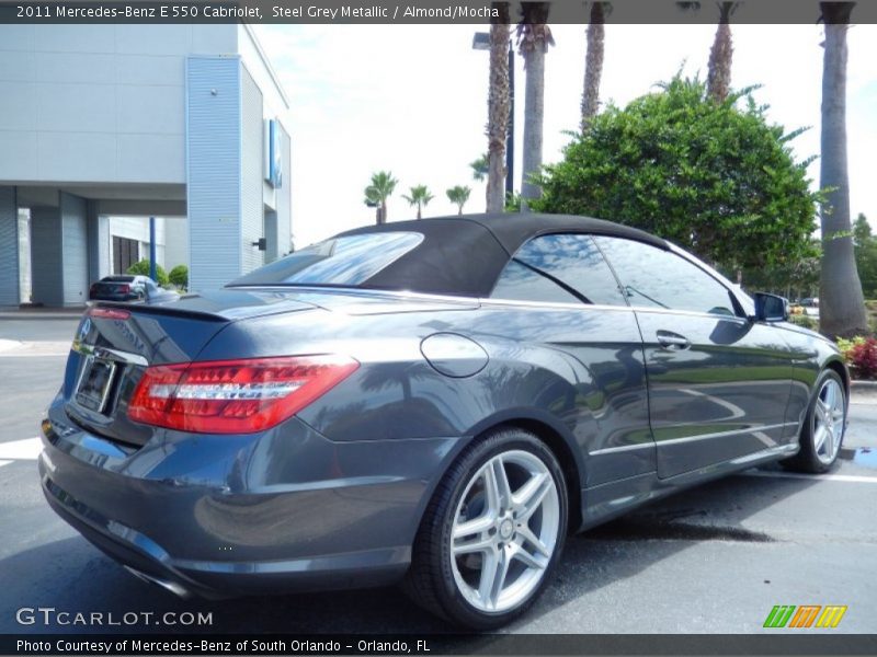 Steel Grey Metallic / Almond/Mocha 2011 Mercedes-Benz E 550 Cabriolet