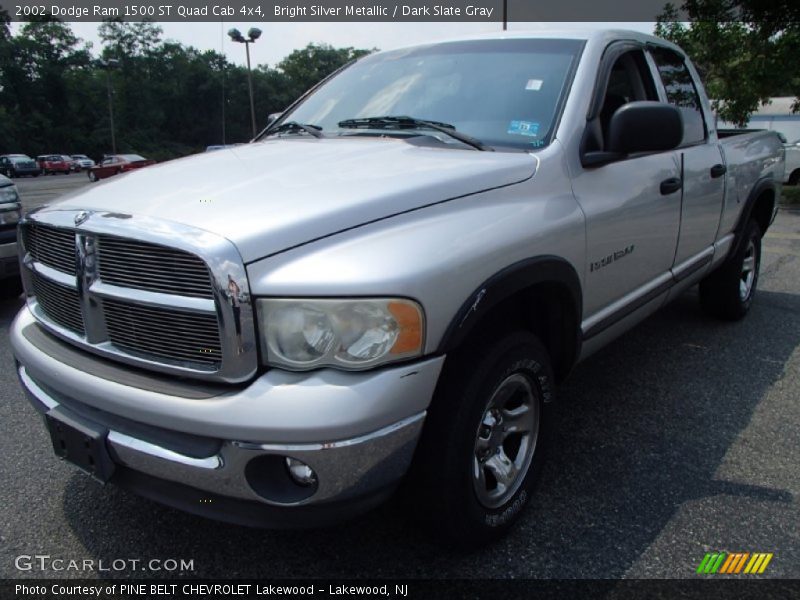 Bright Silver Metallic / Dark Slate Gray 2002 Dodge Ram 1500 ST Quad Cab 4x4