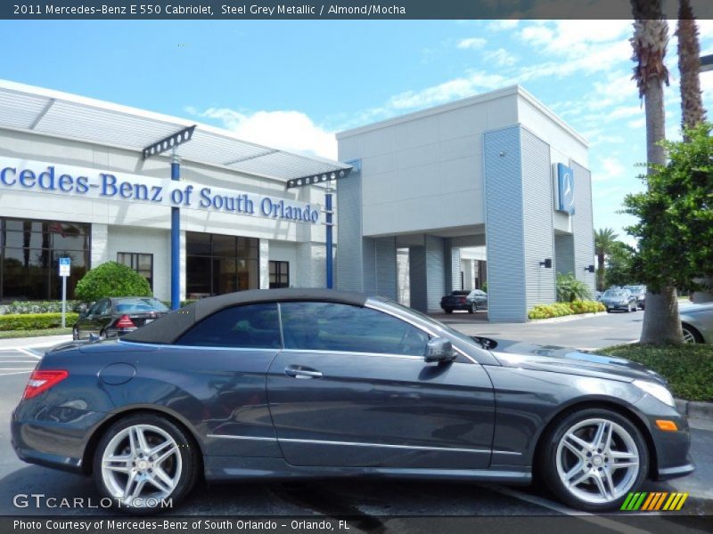 Steel Grey Metallic / Almond/Mocha 2011 Mercedes-Benz E 550 Cabriolet