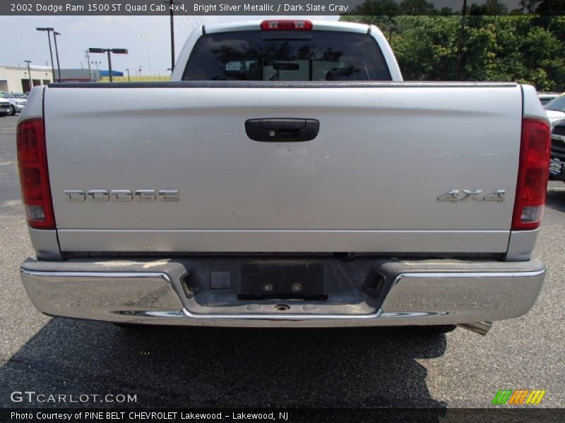 Bright Silver Metallic / Dark Slate Gray 2002 Dodge Ram 1500 ST Quad Cab 4x4