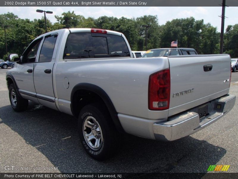 Bright Silver Metallic / Dark Slate Gray 2002 Dodge Ram 1500 ST Quad Cab 4x4