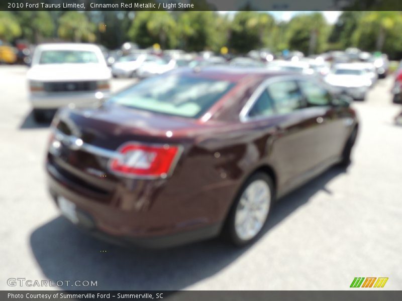 Cinnamon Red Metallic / Light Stone 2010 Ford Taurus Limited