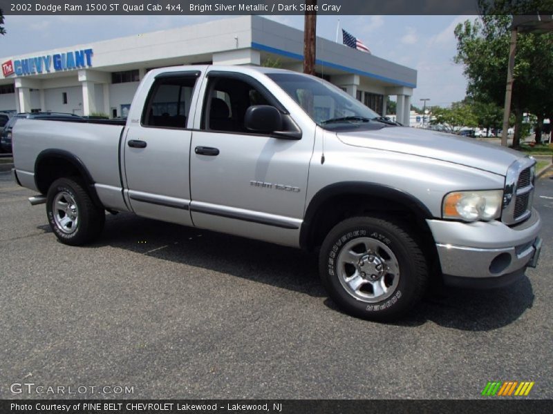 Bright Silver Metallic / Dark Slate Gray 2002 Dodge Ram 1500 ST Quad Cab 4x4