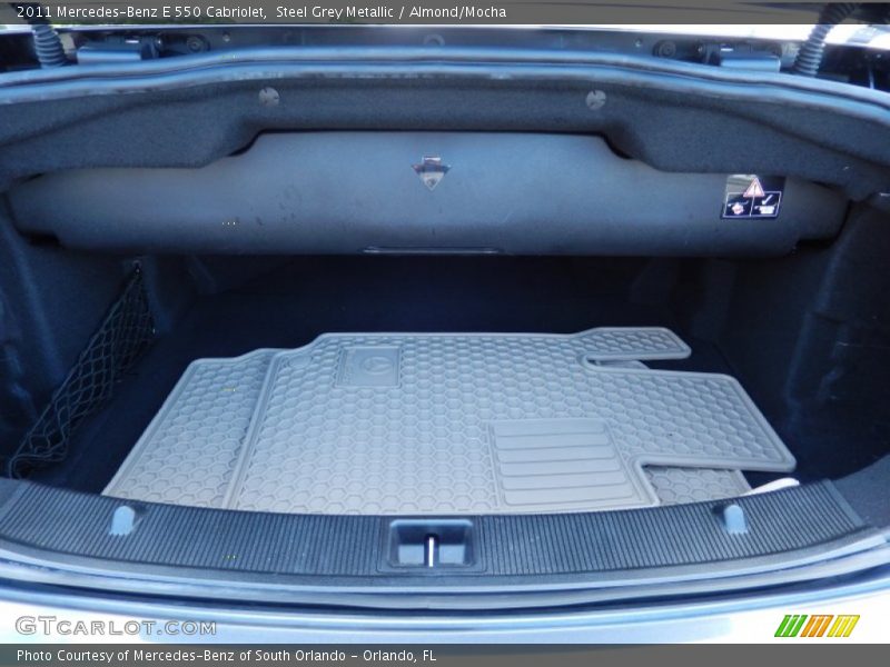 Steel Grey Metallic / Almond/Mocha 2011 Mercedes-Benz E 550 Cabriolet
