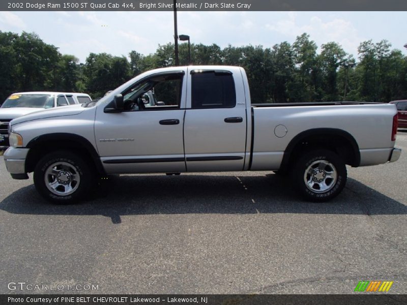 Bright Silver Metallic / Dark Slate Gray 2002 Dodge Ram 1500 ST Quad Cab 4x4