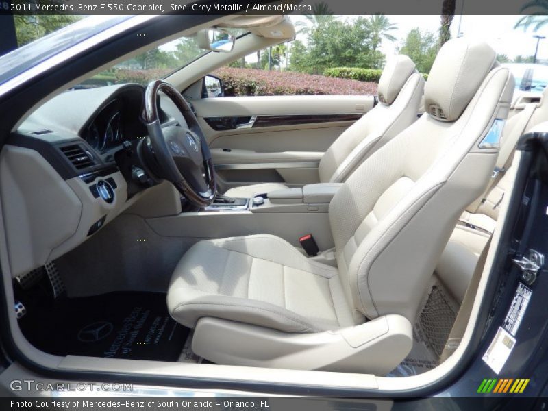 Steel Grey Metallic / Almond/Mocha 2011 Mercedes-Benz E 550 Cabriolet