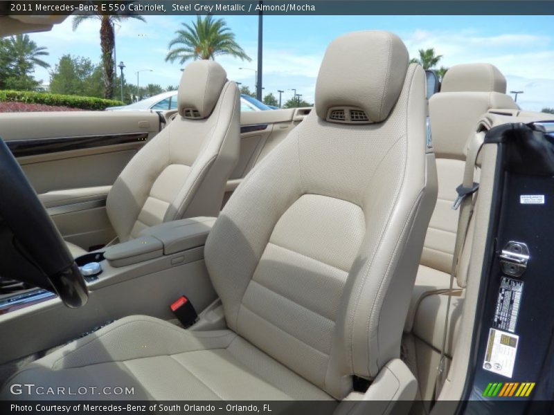 Steel Grey Metallic / Almond/Mocha 2011 Mercedes-Benz E 550 Cabriolet