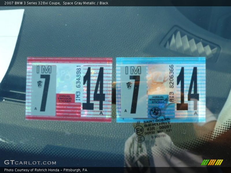 Space Gray Metallic / Black 2007 BMW 3 Series 328xi Coupe