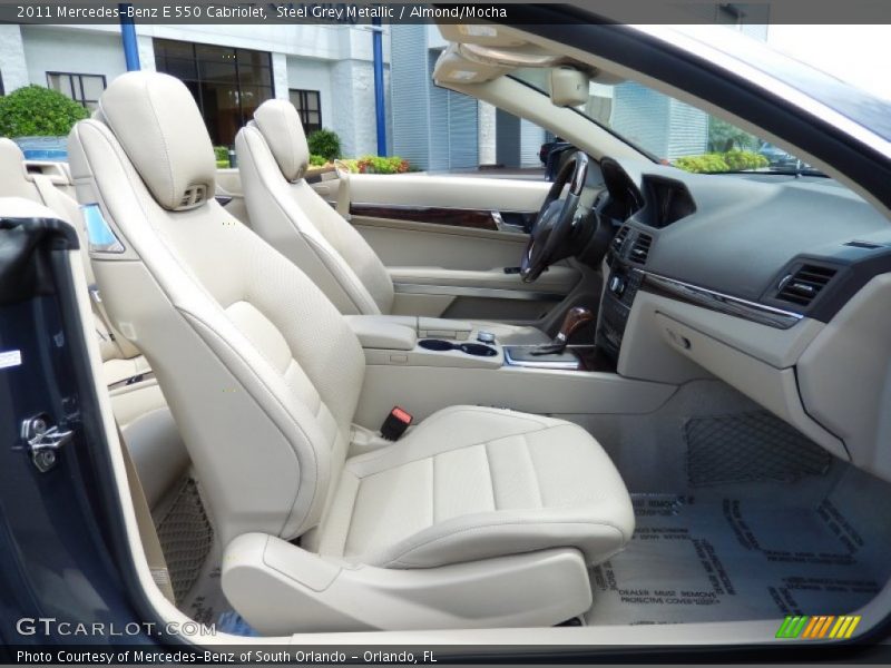 Steel Grey Metallic / Almond/Mocha 2011 Mercedes-Benz E 550 Cabriolet