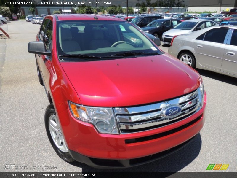 Red Candy Metallic / Medium Light Stone 2010 Ford Edge SE