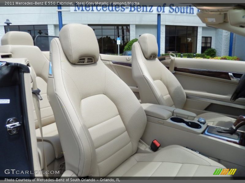 Steel Grey Metallic / Almond/Mocha 2011 Mercedes-Benz E 550 Cabriolet