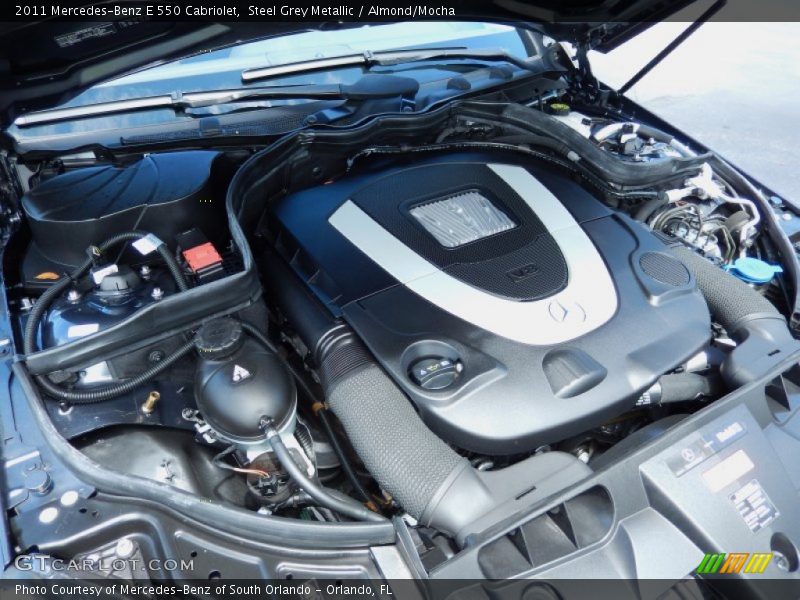 Steel Grey Metallic / Almond/Mocha 2011 Mercedes-Benz E 550 Cabriolet