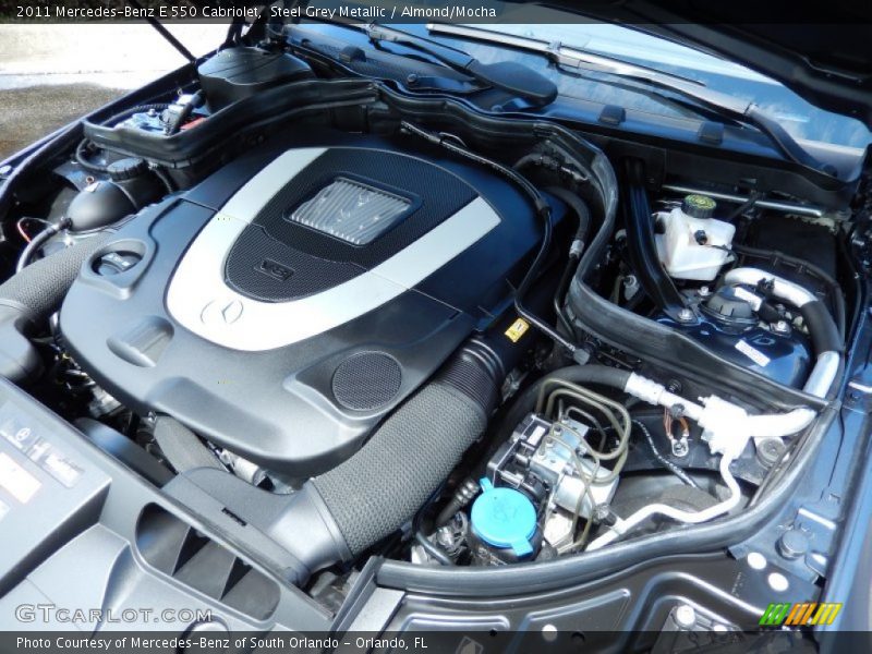 Steel Grey Metallic / Almond/Mocha 2011 Mercedes-Benz E 550 Cabriolet