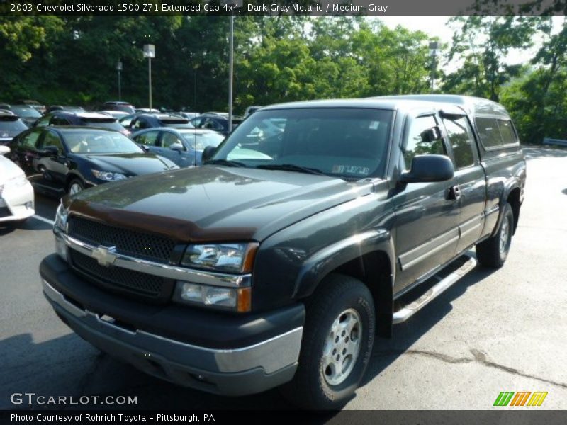 Dark Gray Metallic / Medium Gray 2003 Chevrolet Silverado 1500 Z71 Extended Cab 4x4