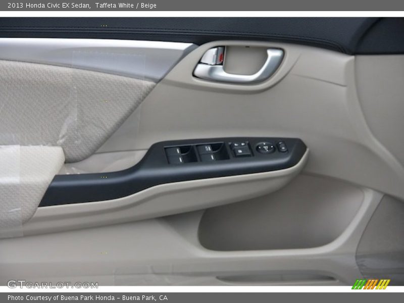 Taffeta White / Beige 2013 Honda Civic EX Sedan
