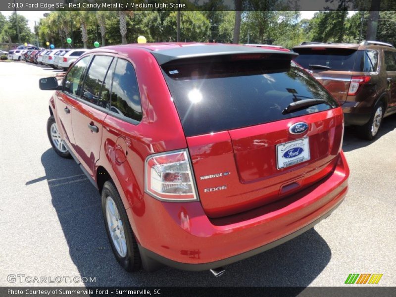 Red Candy Metallic / Medium Light Stone 2010 Ford Edge SE