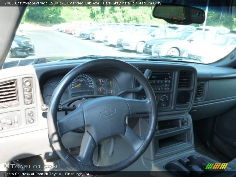 Dark Gray Metallic / Medium Gray 2003 Chevrolet Silverado 1500 Z71 Extended Cab 4x4