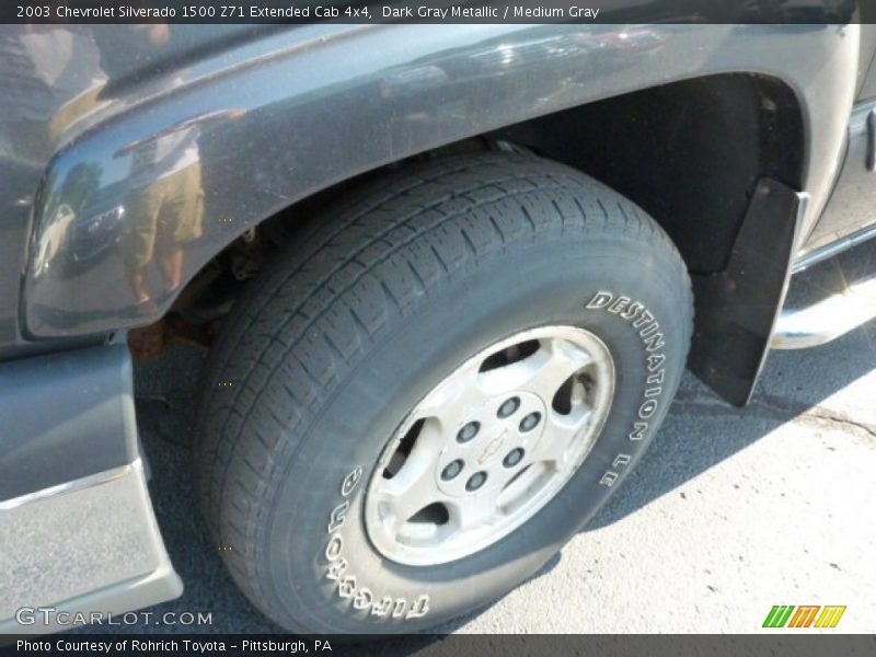 Dark Gray Metallic / Medium Gray 2003 Chevrolet Silverado 1500 Z71 Extended Cab 4x4