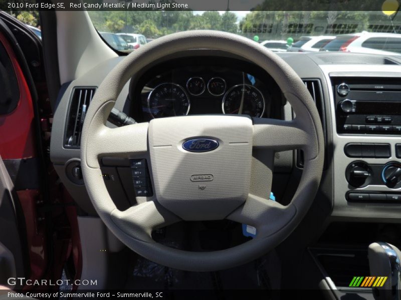 Red Candy Metallic / Medium Light Stone 2010 Ford Edge SE