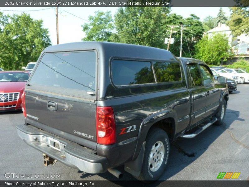 Dark Gray Metallic / Medium Gray 2003 Chevrolet Silverado 1500 Z71 Extended Cab 4x4