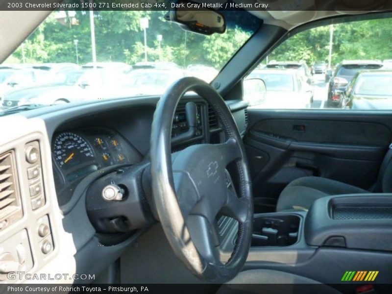 Dark Gray Metallic / Medium Gray 2003 Chevrolet Silverado 1500 Z71 Extended Cab 4x4