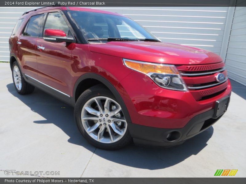 Ruby Red / Charcoal Black 2014 Ford Explorer Limited