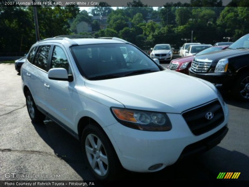 Arctic White / Gray 2007 Hyundai Santa Fe SE 4WD