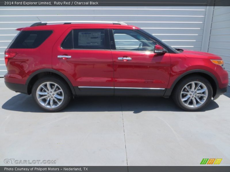 Ruby Red / Charcoal Black 2014 Ford Explorer Limited