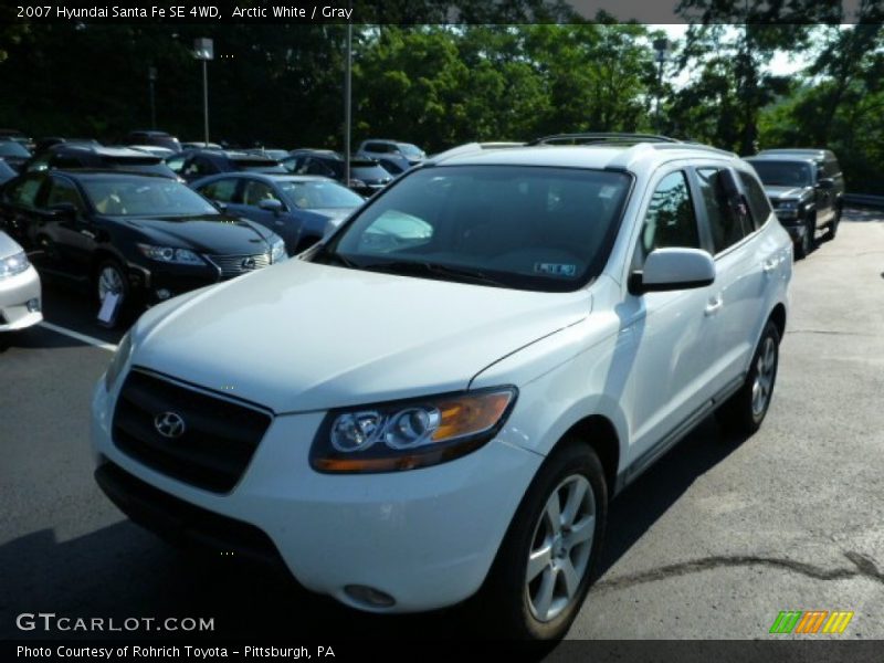 Arctic White / Gray 2007 Hyundai Santa Fe SE 4WD