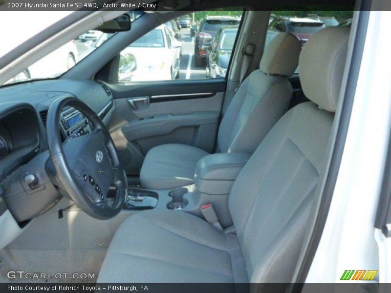 Arctic White / Gray 2007 Hyundai Santa Fe SE 4WD