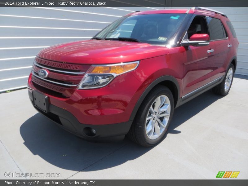 Ruby Red / Charcoal Black 2014 Ford Explorer Limited