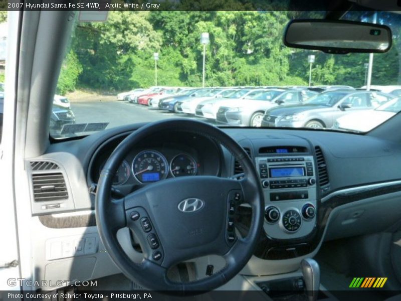 Arctic White / Gray 2007 Hyundai Santa Fe SE 4WD