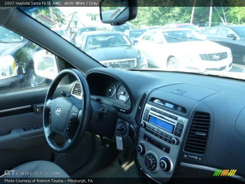 Arctic White / Gray 2007 Hyundai Santa Fe SE 4WD