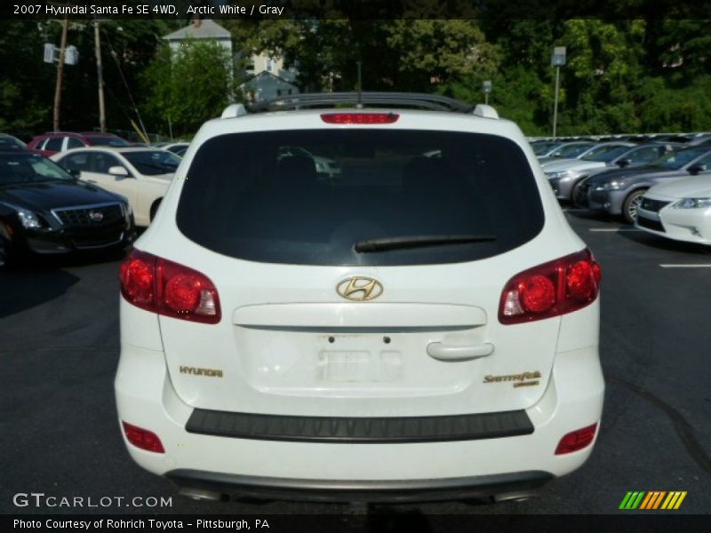 Arctic White / Gray 2007 Hyundai Santa Fe SE 4WD