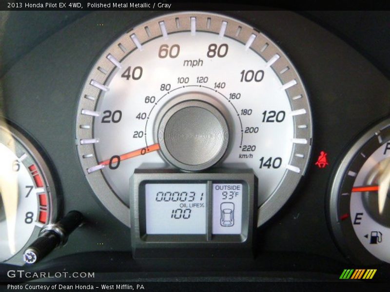 Polished Metal Metallic / Gray 2013 Honda Pilot EX 4WD