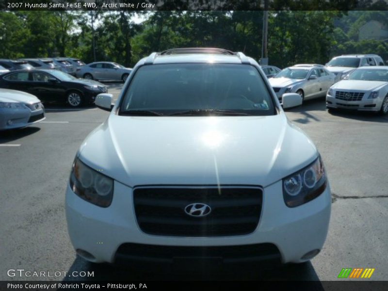 Arctic White / Gray 2007 Hyundai Santa Fe SE 4WD