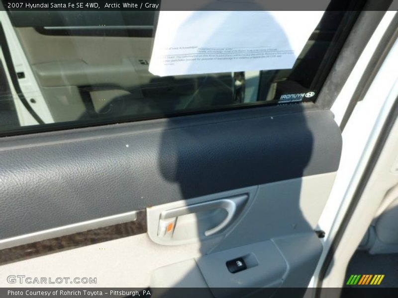 Arctic White / Gray 2007 Hyundai Santa Fe SE 4WD