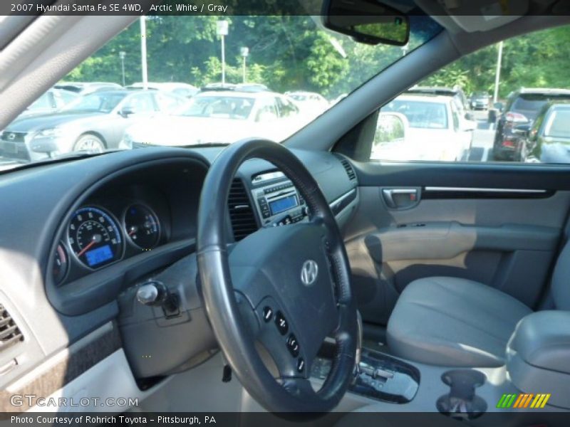 Arctic White / Gray 2007 Hyundai Santa Fe SE 4WD