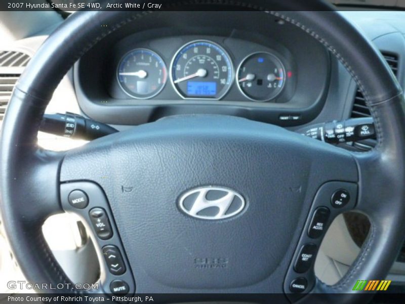 Arctic White / Gray 2007 Hyundai Santa Fe SE 4WD