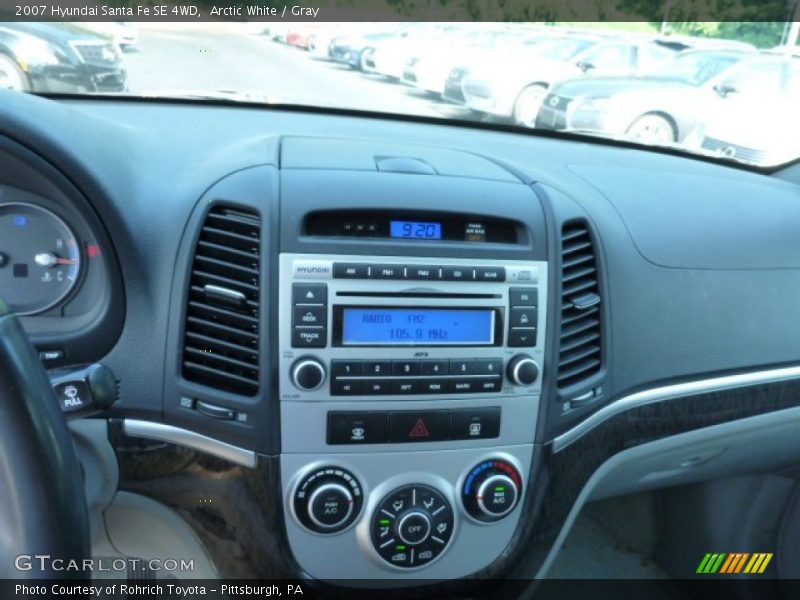Arctic White / Gray 2007 Hyundai Santa Fe SE 4WD