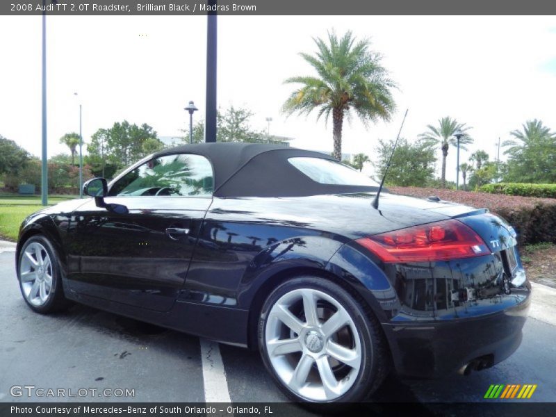 Brilliant Black / Madras Brown 2008 Audi TT 2.0T Roadster