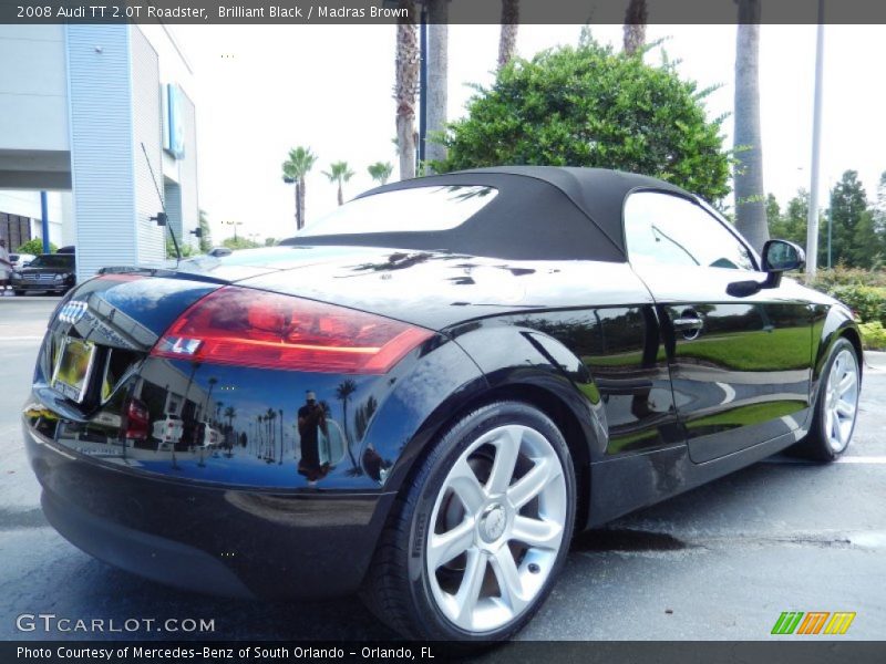 Brilliant Black / Madras Brown 2008 Audi TT 2.0T Roadster